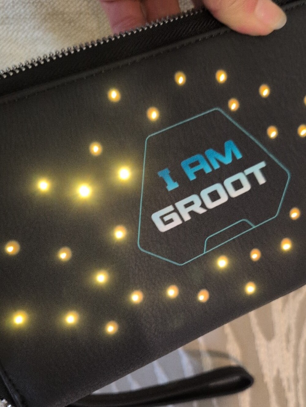 I AM GROOT Black Light-Up Wristlet/Wallet - Picture 10 of 13